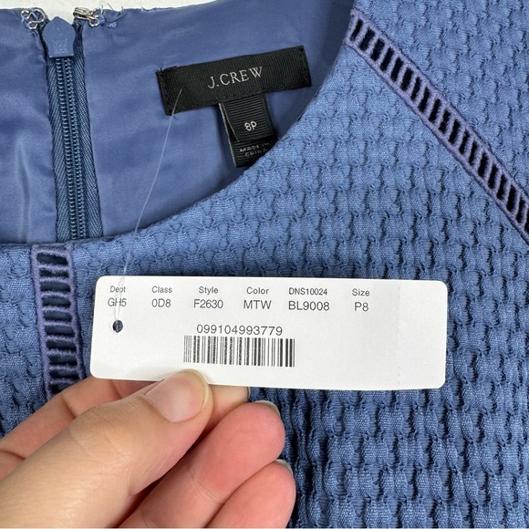 J. Crew NWT Portfolio Dress in Blue Size 8 Petite - Picture 4 of 5